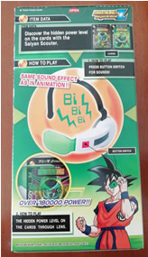 Saiyan Scouter green lens with 2 cards Bandai